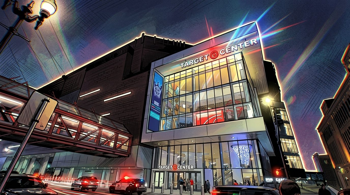 Exterior of Target Center in downtown Minneapolis, home of the Timberwolves and Lynx