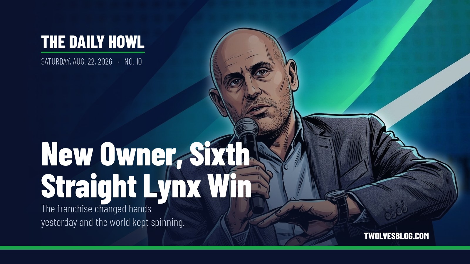 The Daily Howl for Saturday, Aug. 22, 2026: New Owner, Sixth Straight Lynx Win