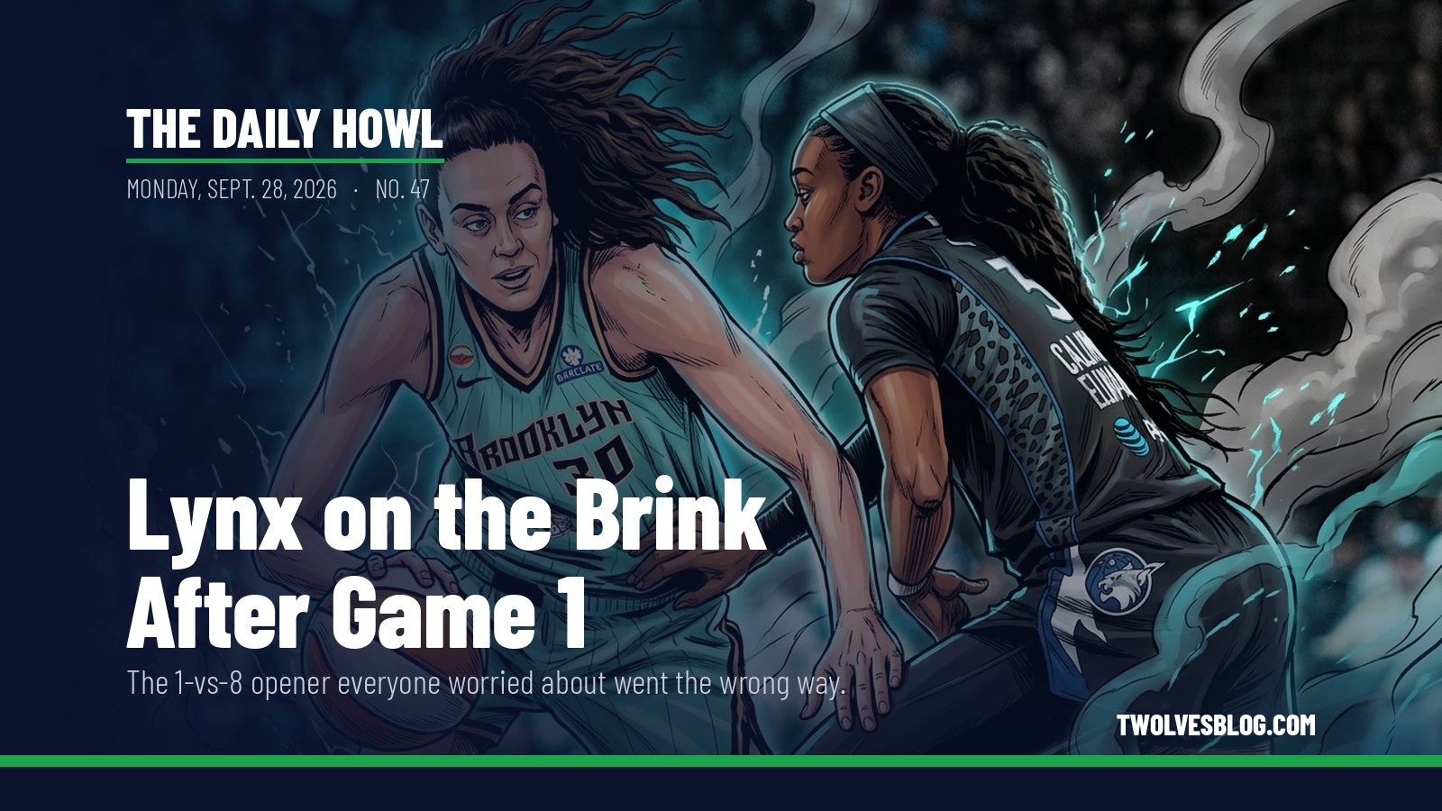The Daily Howl for Monday, Sept. 28, 2026: Lynx on the Brink After Game 1