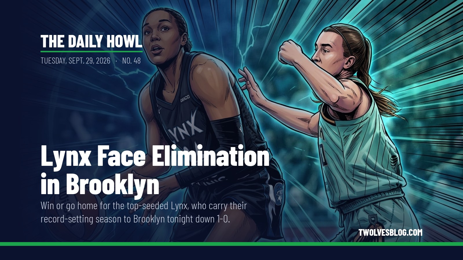 The Daily Howl for Tuesday, Sept. 29, 2026: Lynx Face Elimination in Brooklyn