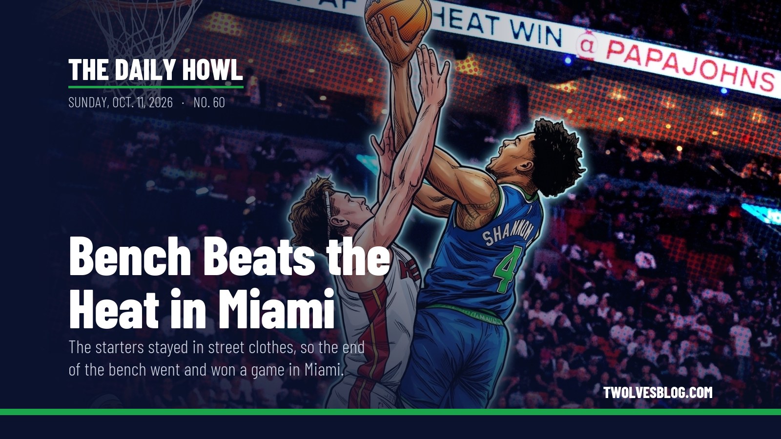 The Daily Howl for Sunday, Oct. 11, 2026: Bench Beats the Heat in Miami