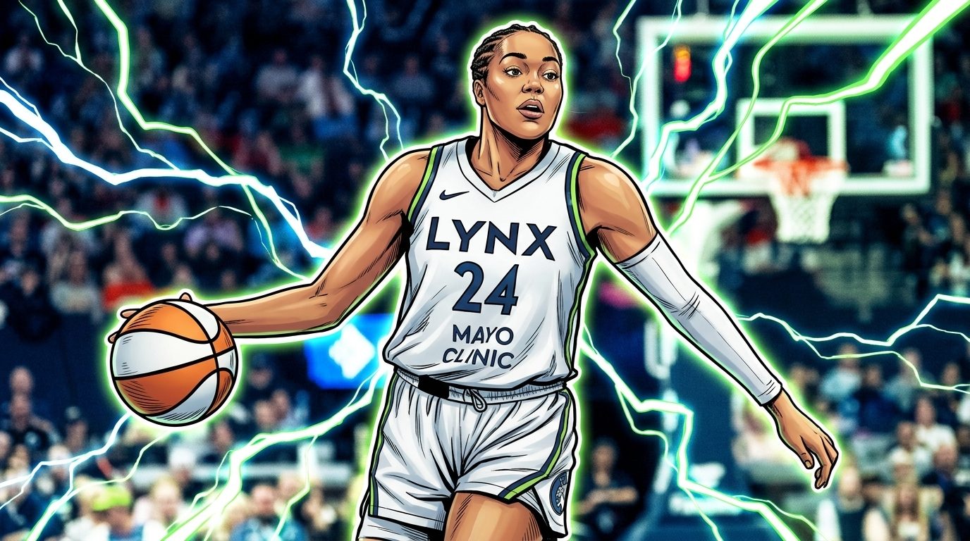 Napheesa Collier and the Minnesota Lynx during their 80-66 home loss to the Golden State Valkyries at Target Center